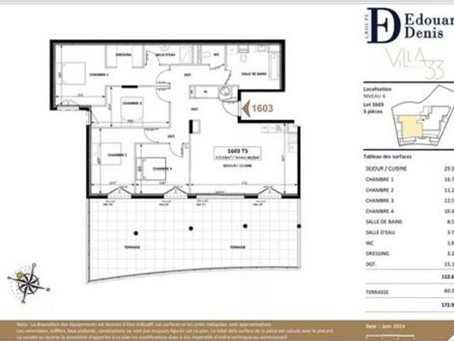 Prestigieux 5 pièces avec terrasse panoramique vue