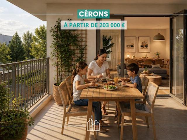 Appartement Cérons 3 pièces CLOS MICHEL GARE TER