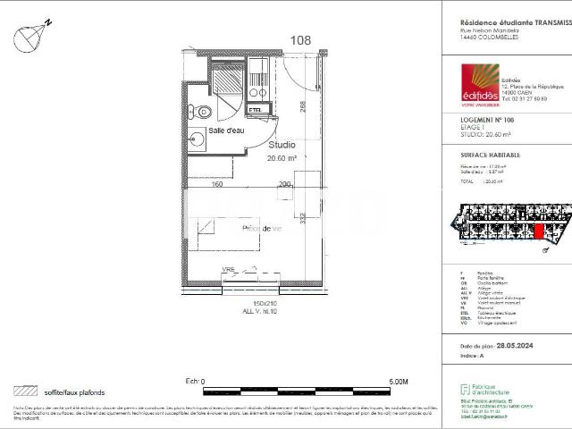 Appartement Colombelles 1 pièce s 20.60 m2