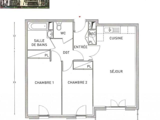 Appartement de 62m2 à louer sur Choisy le Roi