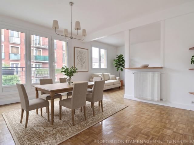 Appartement de 66 m² 3 pièces avec cave et box à Issy
