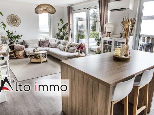 Appartement de 72,27 m2 avec terrasse, cave et 2 places de p