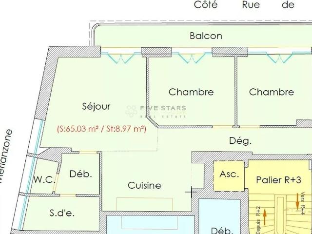 Appartement de 3 pièces de luxe en location à Nice, Provence Alpes Côte d'Azur