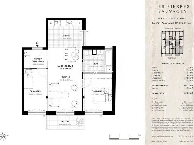 Appartement de 3 pièces de luxe en vente à Clamart, France