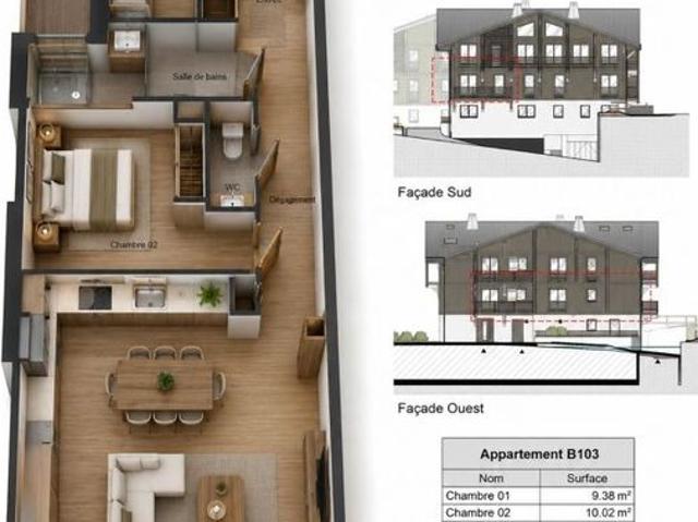 Appartement de 3 pièces de luxe en vente à Morillon, Auvergne Rhône Alpes