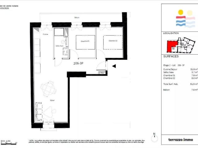 Appartement de 3 pièces de luxe en vente à Nice, France