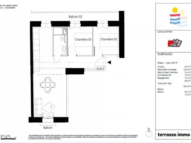 Appartement de luxe de 2 chambres en vente à Nice, Provence Alpes Côte d'Azur