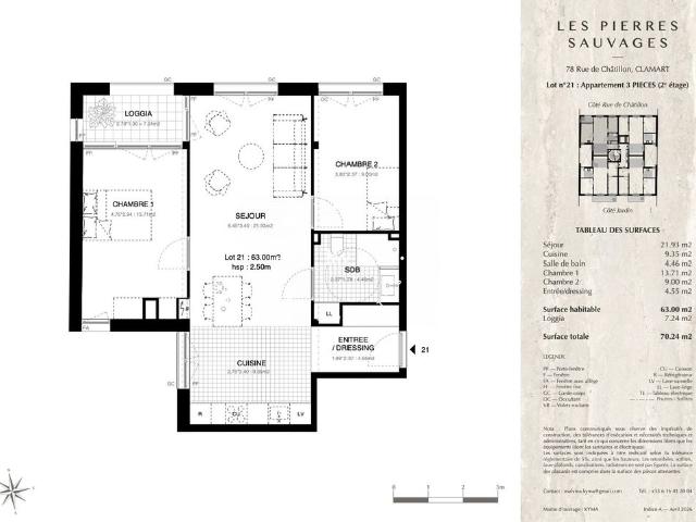 Appartement de luxe de 63 m2 en vente Clamart, Île de France