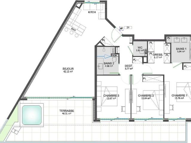 Appartement de luxe en vente à La Turbie, Provence Alpes Côte d'Azur
