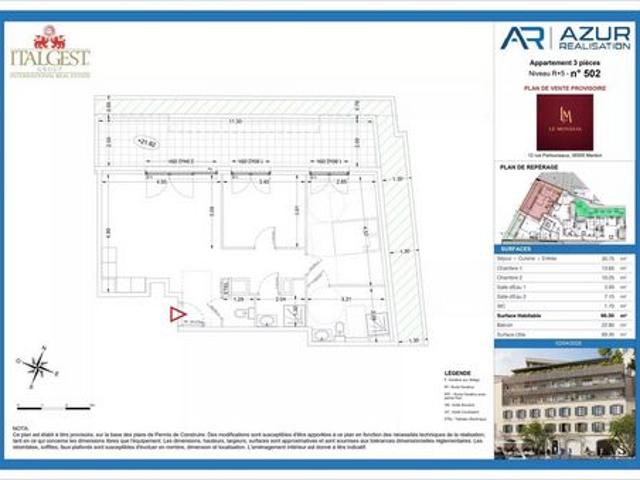 Appartement de prestige à acheter sur Menton, Centre Alpes Maritimes