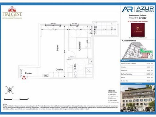 Élégant 2 pièces de 44,70 m² dans la nouvelle résidence Le Mondial