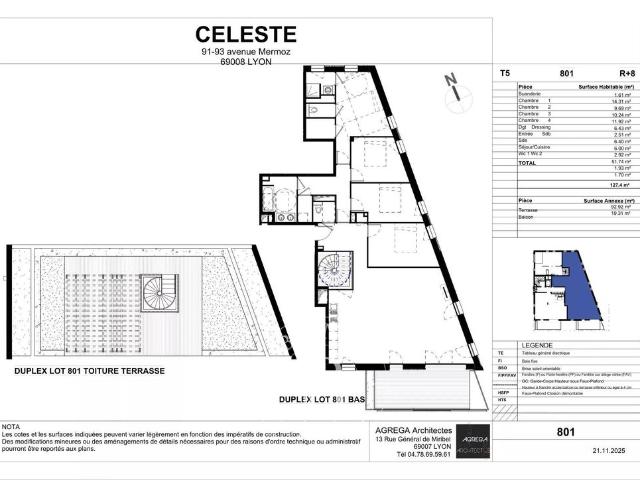 Appartement de prestige de 127 m2 en vente Lyon, Auvergne Rhône Alpes
