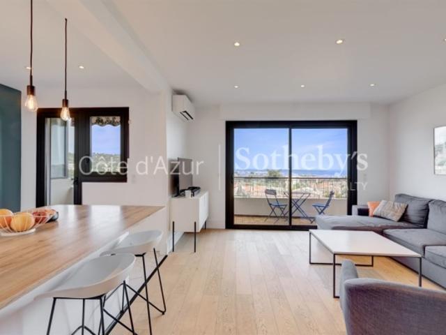 Appartement dernier étage avec vue mer panoramique au Cannet, proche Cannes