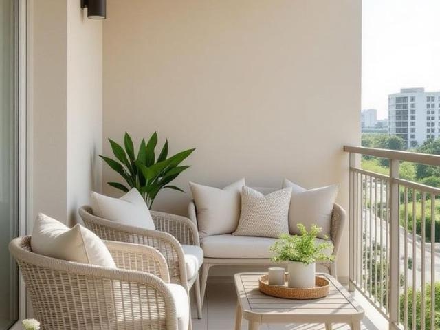 Appartement deux pièces avec balcon