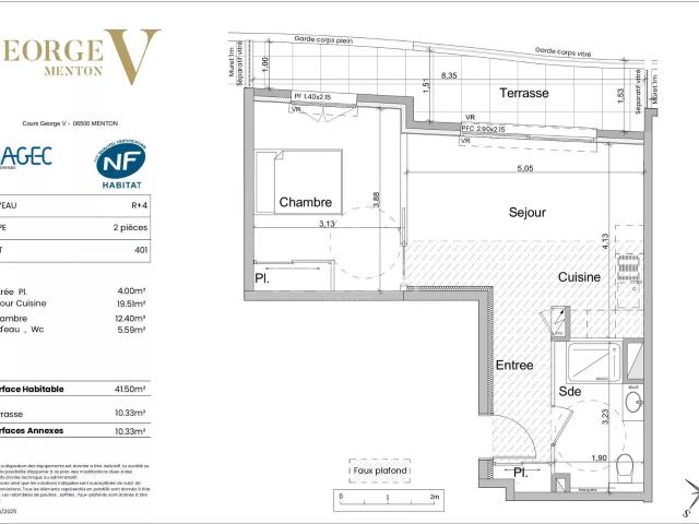 Appartement deux pièces en cours de réalisation – Programme. 41m² Menton