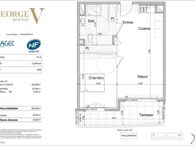 Appartement deux pièces en cours de réalisation – Programme. 46m² Menton