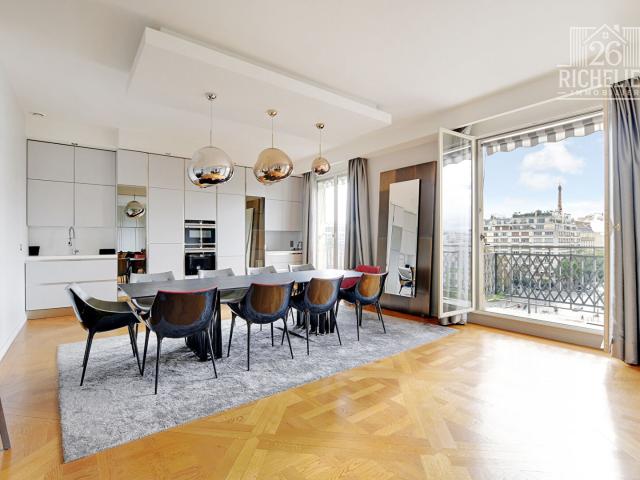 Appartement d'exception de 210 m2 Avenue Foch vue Tour Eiffel