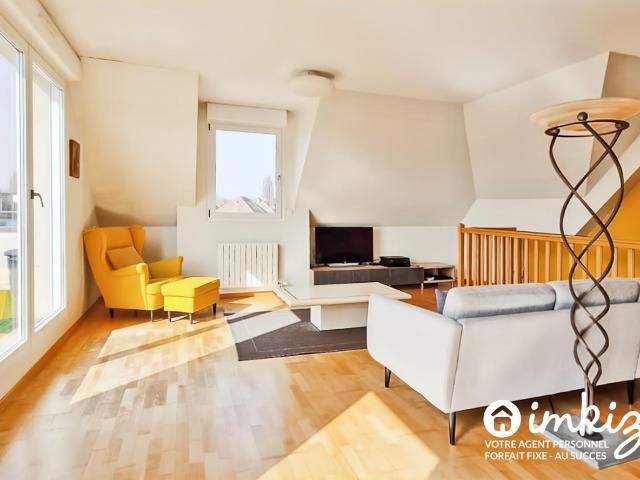 Duplex attique 5P terrasse 2 garages 156m² au sol