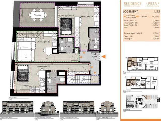 Appartement duplex avec terrasse – Résidence PISTA L.3.1