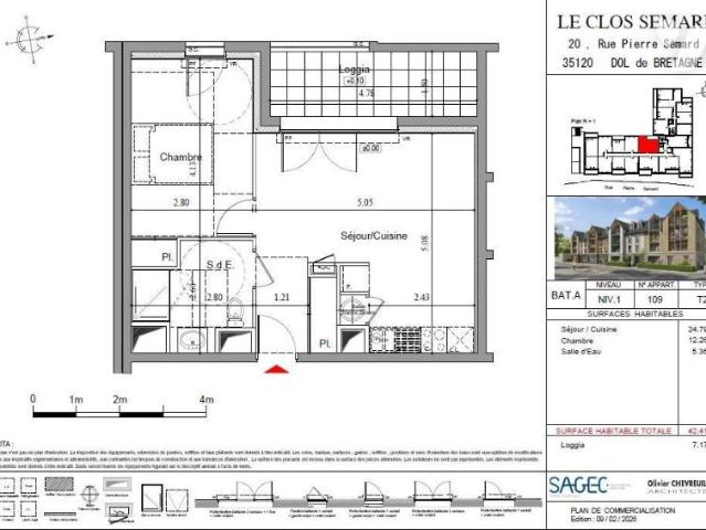 Appartement en vente à Dol de Bretagne, 139000€