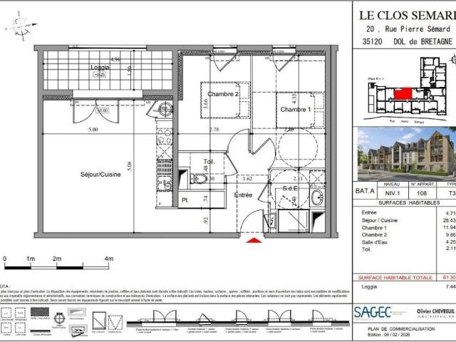 Appartement en vente à Dol de Bretagne, 195000€