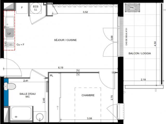 Appartement en résidence BEZIERS