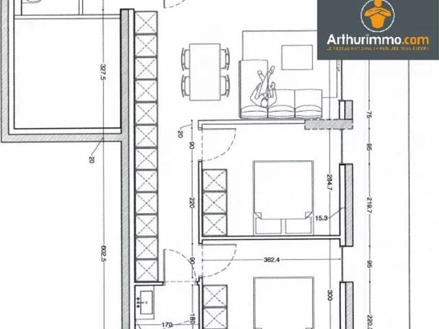Appartement F3 de 64 m² avec terrasse de 28 m² Lot A01
