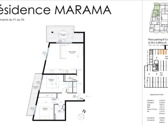 Appartement F3 en VEFA à Papeete
