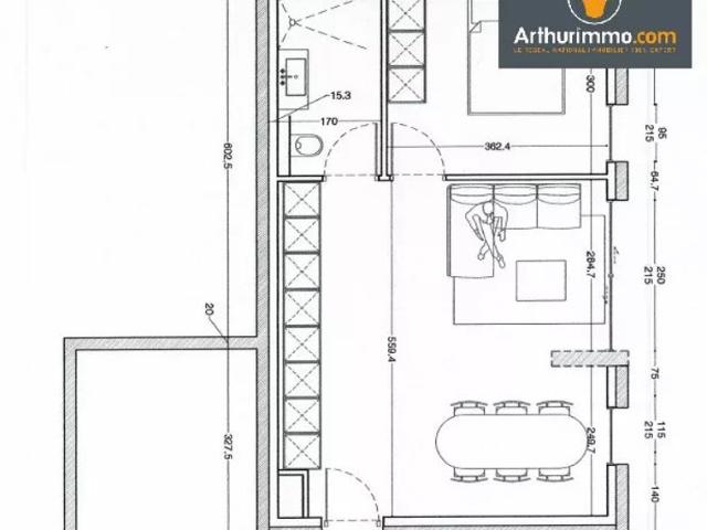 Appartement F2 de 45 m² avec terrasse de 25 m² Lot A02