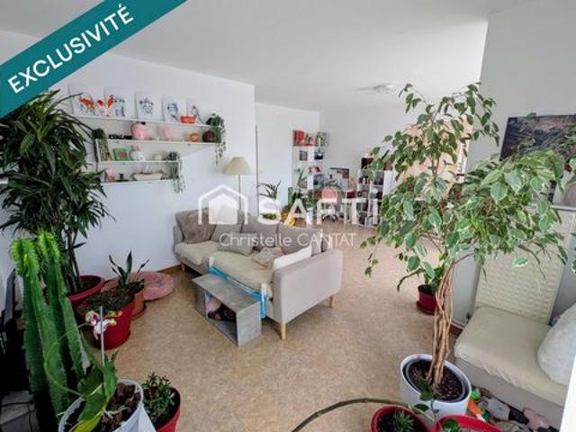 Appartement F4, double séjour, 3 chambres, cave