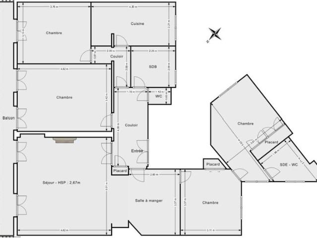 Appartement familial Lumineux Traversant 4 chambres Paris 10ème