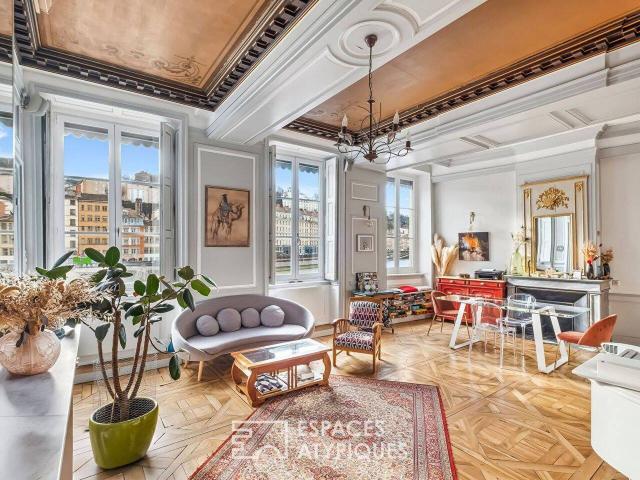 Appartement familial rénové avec vue Saône