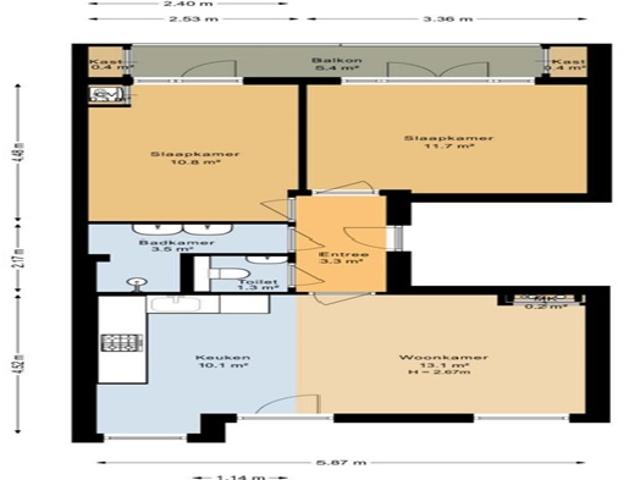Appartement Haarlemmermeerstraat in Amsterdam