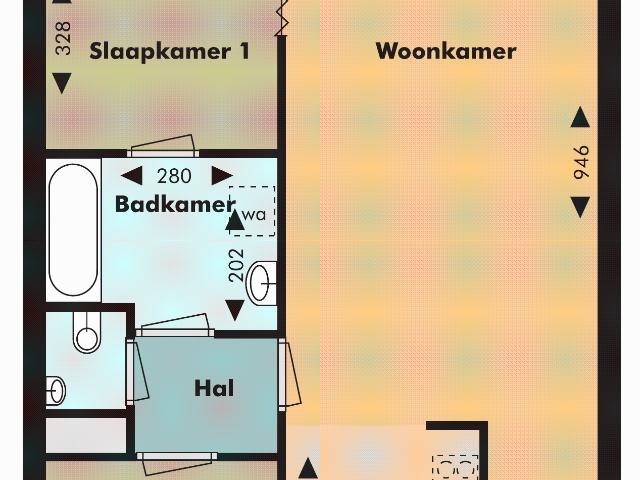 appartement in Leiden, Parkzicht