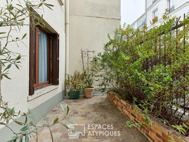 Appartement loft d'architecte et terrasse à Montmartre