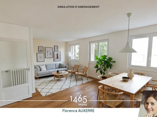 Appartement lumineux rénové T3bis avec cave et garage