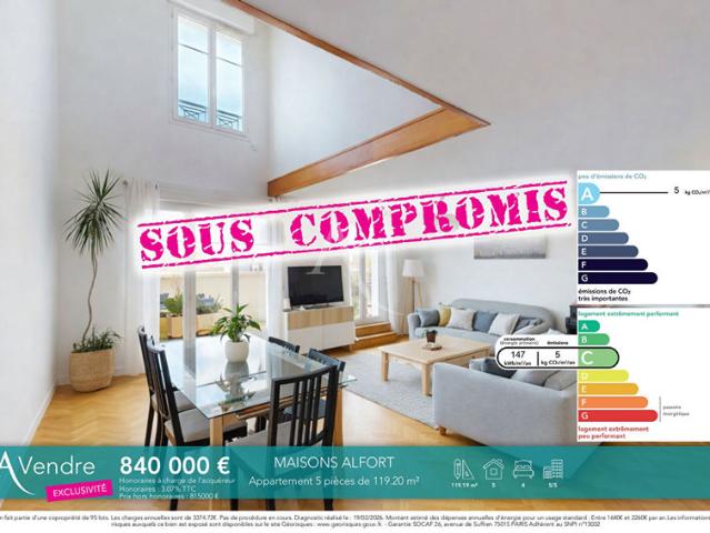 Appartement Maisons Alfort 5 pièce s 119M²