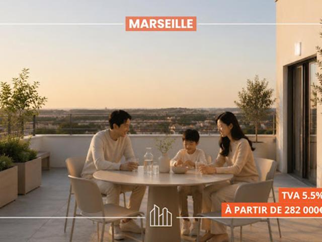 Appartement Marseille 11ème 3 pièces RÉSIDENCE JULIETTE TVA 5,5%