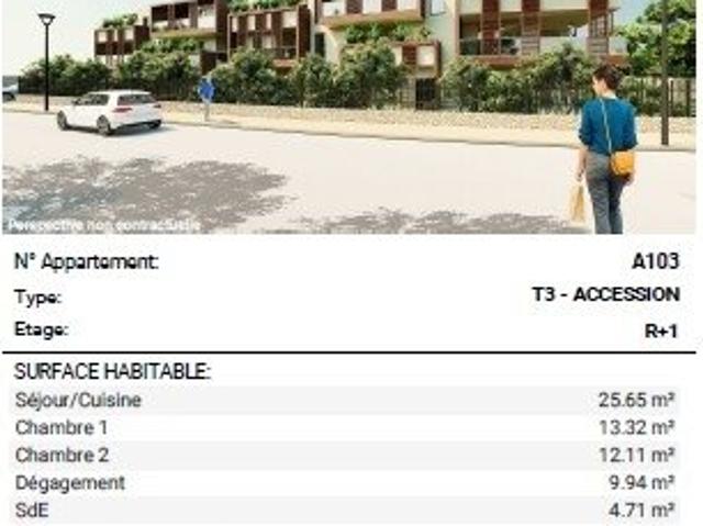 Appartement meublé 3 pièces 67 m²