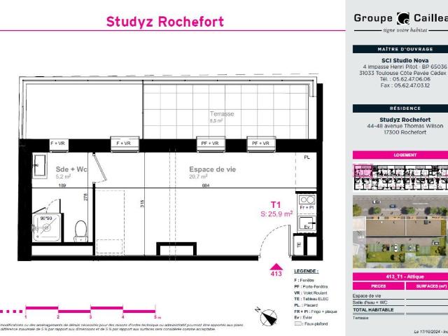 Appartement meublé 1 pièce 25 m²