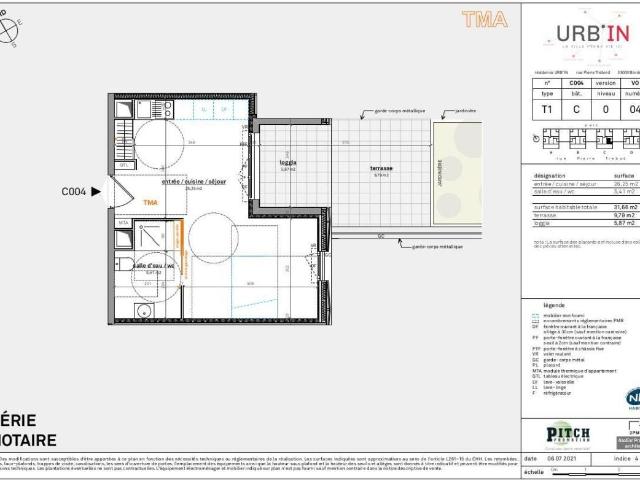 Appartement meublé 1 pièce 31 m²