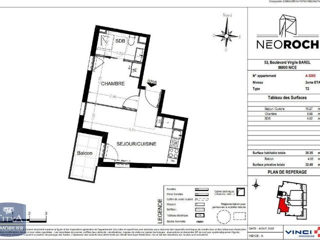 Appartement meublé 2 pièces 28 m²