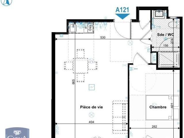 Appartement meublé 2 pièces 46 m²
