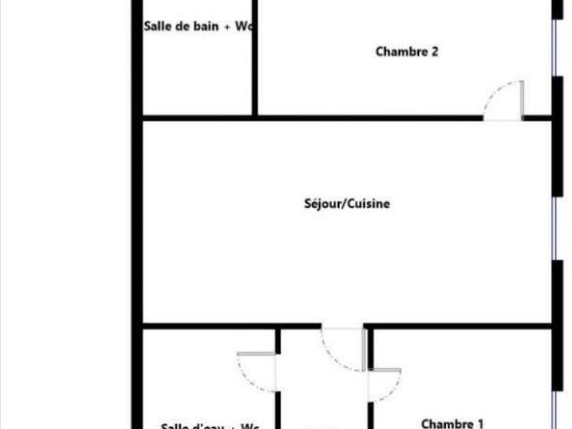 Appartement meublé 2 pièces 48 m²