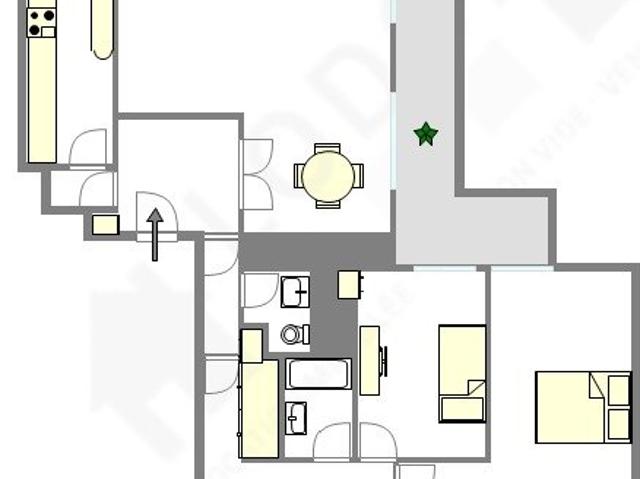 Appartement meublé 4 pièces 94 m²