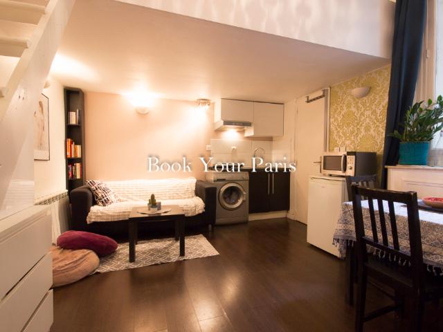 appartement meublé studio, 17m² paris 9ème 950€ cc