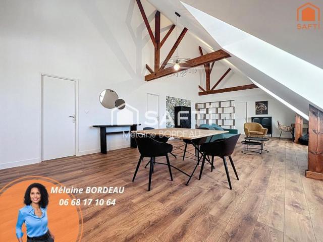 Appartement meublé refait à neuf, 3 chambres, centre bourg