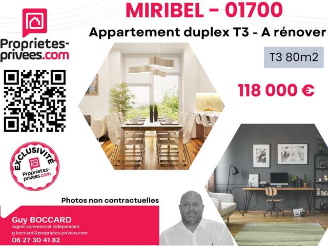 Appartement Miribel 3 pièce s 80 m2