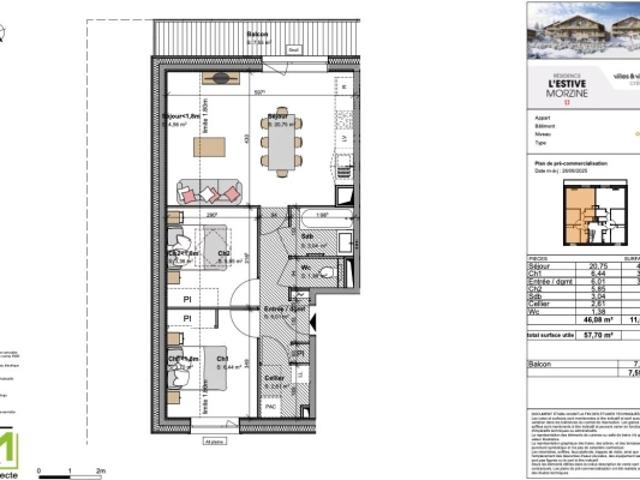 Appartement neuf de 2 chambres à Morzine