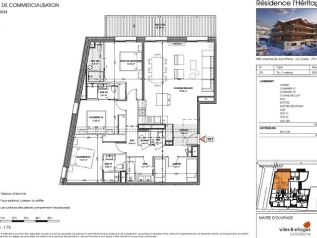 Appartement neuf de 3 chambres et un grand coin nuit Hypercentre de Morzine